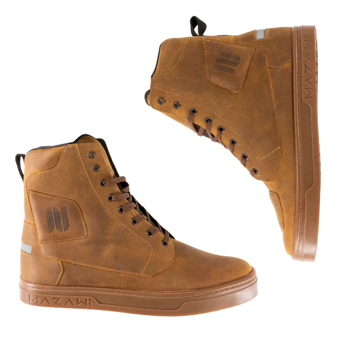 Botas para Motociclista Mazawi Kanan Brown Urbana